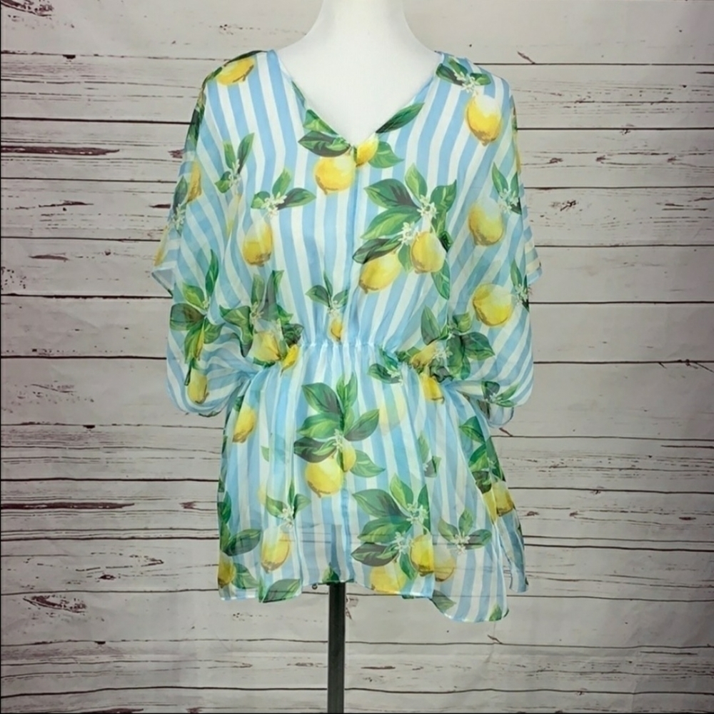 West Loop Women’s Lemon Stripe Beach Cover-Up OSFM
